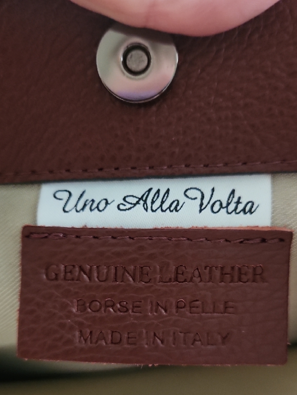 Borse In Pelle Uno Alla Volta Burgundy Shoulder Bag - Picture 2 of 11